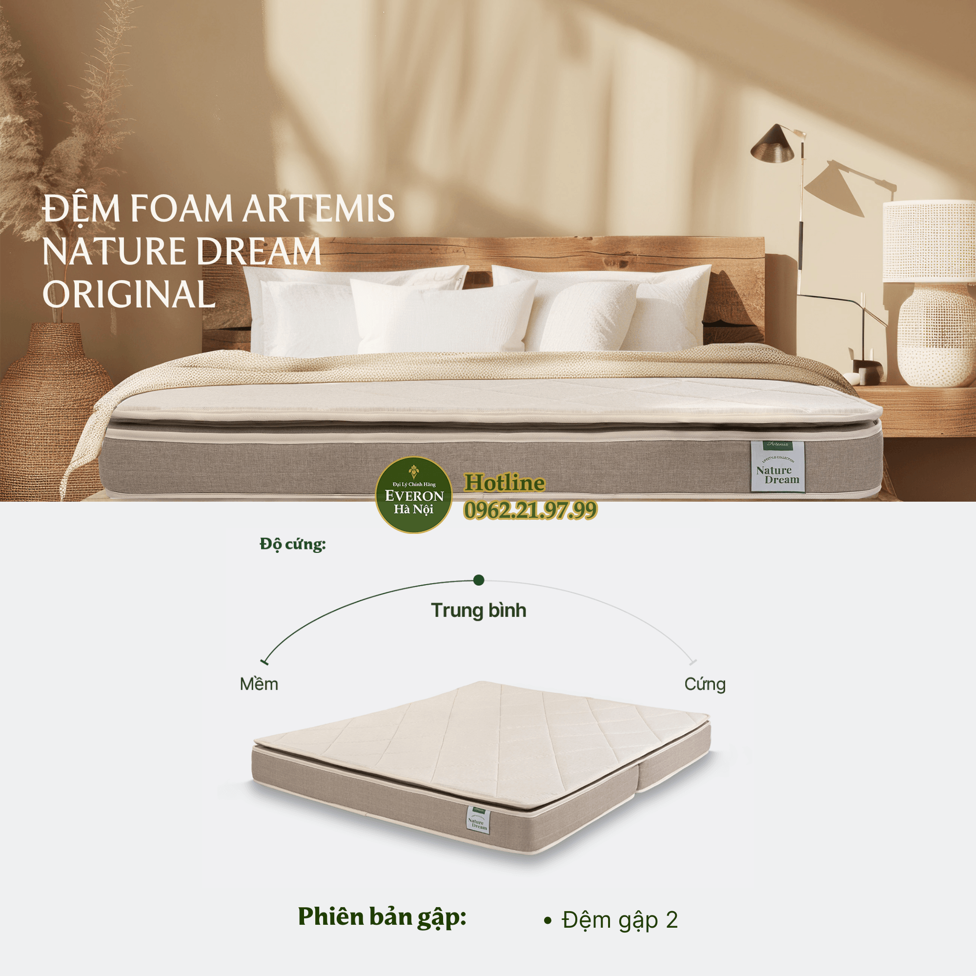Alternative view of Đệm foam Artemis Nature Dream Original