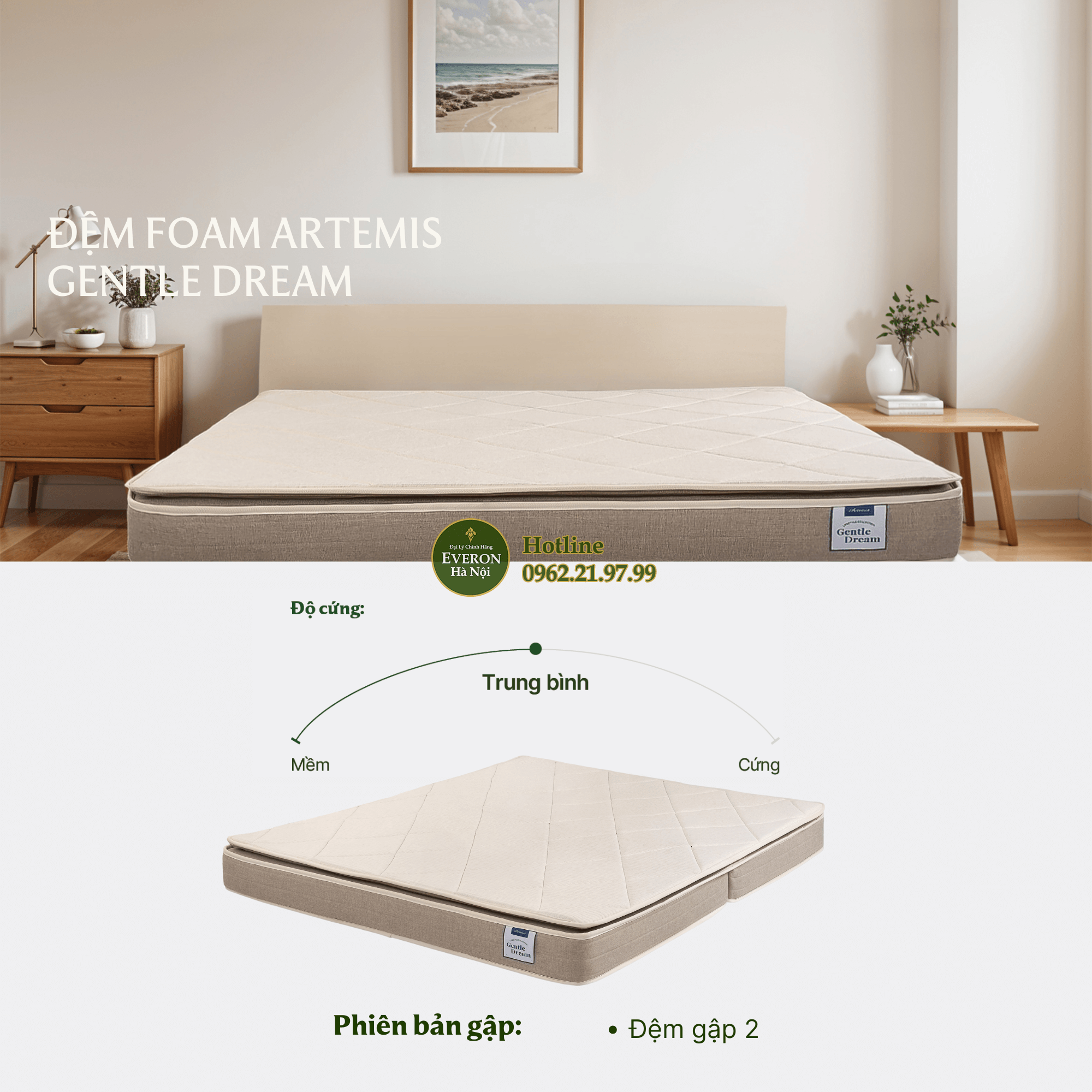 Alternative view of Đệm foam Artemis Gentle Dream