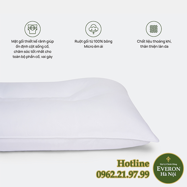 Ruột gối Thư giãn cổ - Micrelax High Pillow